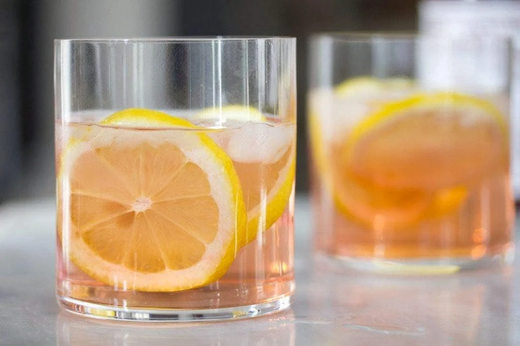 Bottle label or serving context: Aromatic Bitters, Three Pack